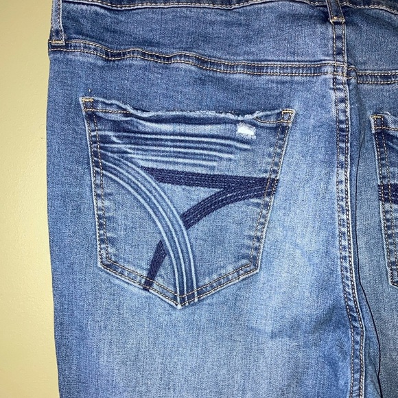 Seven7 Blue Boot Cut Jeans with Faded Distressing - Picture 7 of 15